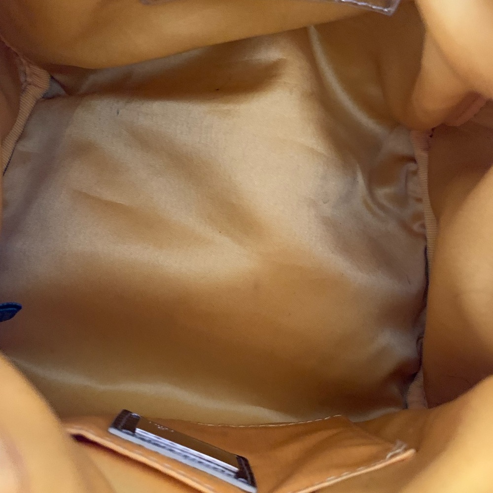 Sold Auth VTG Fendi Zucchino Mini Boston Bag Gold - Picture 12 of 16